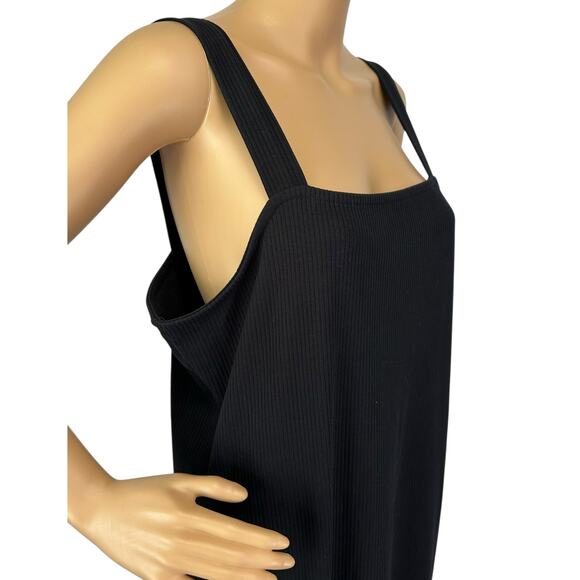 2/$15 The Drop Amelia Ribbed Knit Midi Dress Black Sleeveless Size 2XL - Picture 9 of 12